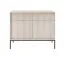 Modern Chest of Drawers Worthing 65 | 2 Drawers & 2 Doors | Cashmere Finish | Black Legs | 83 x 104 x 39 cm