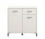 Sabas 06 Chest of Drawers | 2 Doors, 1 Drawer, 4 Compartments | Cashmere & Black | 90 x 93 x 40 cm