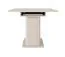 Extendable dining table | beige | 160-200 x 90 x 75 cm | ABS edges | modern slatted design | extendable up to 200 cm | for dining room
