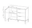 Narrow Chest of Drawers Fouchana 04 | Beige & Oak Viking | 81 x 103 x 39.5 cm | 3 Drawers