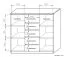 Chest of drawers Pamulang 04, Colour: Sonoma Oak - Measurements: 112 x 122 x 40 cm (H x W x D)