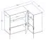 Corner Chest of Drawers for Youth Room Garian 09 | Oak, White & Grey | 86 x 120 x 81 cm | Modern Storage
