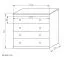 Chest of Drawers Mojokerto 01 | Walnut/Black | 85 x 90 x 39 cm | 4 Drawers | Modern Storage Solution