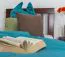 Children's bed / youth bed "Easy Premium Line" K8, solid beech wood, dark brown lacquered - Dimensions: 90 x 190 cm