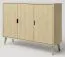 Chest of Drawers Solid Pine Wood Natural Aurornis 43 | 104 x 142 x 40 cm | Modern Storage