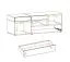 Modern living room - Set A Jordalsgrenda, 4-piece, color: oak / black, incl. LED lighting, push-to-open function, two chests of drawers, one TV cabinet, one wall shelf