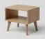 Solid Oak Bedside Table Aurornis 47 | Natural Finish | 44 x 50 x 40 cm | Modern Design