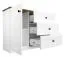 Chest of Drawers Oulainen 08 | White & Oak | 86 x 120 x 40 cm | 1 Door, 3 Drawers, 2 Compartments