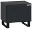 Night Dresser Chiflero 17 | Black | Soft Touch Finish | 40 x 45 x 40 cm | Modern Metal Details