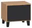 Night Dresser Leoncho 17 | Oak / Black | 40 x 45 x 40 cm | Modern Soft Touch Finish