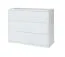 Chest of drawers Thiva 02, Colour: White / White high gloss - Measurements: 82 x 110 x 46 cm (h x w x d)