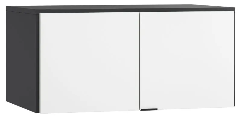 Wardrobe Top Attachment for Two-Door Vacas 39 | Black/White | 45 x 93 x 57 cm | Soft Touch Finish