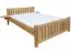 Double bed / guest bed solid beech wood natural 106, incl. slatted frame - dimensions 160 x 200 cm