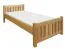 Children's bed / teen bed solid, natural beech wood 107, including slatted frames - Dimensions: 90 x 200 cm
