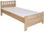Children's bed / Teen bed solid, natural beech wood 109, including slats - Measurements 100 x 200 cm