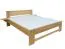 Single bed / guest bed solid beech wood natural 110, incl. slatted frame - dimensions 140 x 200 cm