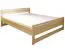 Children's bed / Teen bed solid, natural beech wood 115, including slatted frame - Measurements 140 x 200 cm