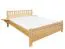 Youth bed solid, natural pine wood 67, includes slatted frame - Dimensions 160 x 200 cm