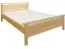 Children's bed / Youth bed 69A, solid pine wood, clearly varnished, incl. slatted bed frame - 140 x 200 cm