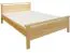 Double bed / guest bed solid pine solid wood natural 69, incl. slatted frame - 160 x 200 cm (W x L)