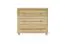 Chest of drawers 015, solid pine wood, clearly varnished, 3 drawer - H78 x W80 x D47 cm 