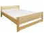 Children's bed / Youth bed 71A, solid pine wood, clear finish, incl. slatted bed frame - 140 x 200 cm