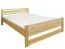 Double bed / guest bed solid pine solid wood natural 71, incl. slatted frame - dimensions 160 x 200 cm