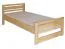 Children's bed / Youth bed 72C, solid pine, clear finish, incl. slatted bed frame - 100 x 200 cm