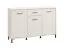 Modern Chest of Drawers Sabas 03 | 3 Doors, 1 Drawer, 6 Compartments | Cashmere & Black | 90 x 138 x 40 cm