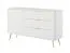 Chest of Drawers | modern | 3 drawers | 2 compartments | white | high-quality material | Dimensions: 81 x 138 x 38 cm | Handles & legs: metal | for the living room