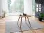 Square Sheesham Solid Wood Table | 80 x 80 cm | Unique Grain | Retro Country House Style