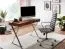 Sheesham Solid Wood Desk | Chrome Metal Frame | 78 x 120 x 55 cm | Drawer Included
