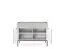 Simple Chest of Drawers with Two Drawers | Worthing 50 | Grey/Black/Gold | 83 x 104 x 39 cm