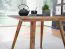Square Sheesham Solid Wood Table | 80 x 80 cm | Unique Grain | Retro Country House Style