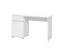 Bright Moni 01 Desk | White & White High Gloss | 1 Drawer, 1 Door, ABS Edges | 75.5 x 130 x 50 cm