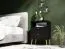Almyros 02 Nightstand | 2 Drawers & Open Compartment | Black with Gold Handles & Legs | 69.5 x 50 x 34 cm