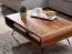 Sheesham Solid Wood Living Room Table | Modern Design | 90 x 55 x 30 cm | Black Metal Legs