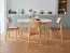 Dining Chair with Upholstered Seat | Oak Frame & Rust Portland Fabric | 47 x 50 x 80 cm | Pet-Friendly