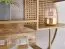 Round Wall Shelf | Solid Mango Wood & Rattan | Brass Iron Frame | 62 x 62 x 17 cm | Mango Color