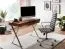 Sheesham Solid Wood Desk | Chrome Metal Frame | 78 x 120 x 55 cm | Drawer Included