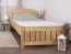 Single Bed or Guest Bed | Solid Pine Wood | Natural Finish | Turakos 92 | 90 x 200 cm