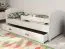 Children's bed, pine part solid, White lacquered B5, incl. slatted frame - Lying surface: 80 x 160 cm (w x l)