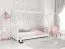 Children's bed / House bed, solid pine wood, White lacquered D5E, incl. slatted frame - Lying surface: 80 x 160 cm (w x l)