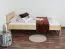 Single bed / guest bed solid beech wood natural 111, incl. slatted frame - dimensions 90 x 200 cm (W x L)