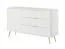 Chest of Drawers | modern | 3 drawers | 2 compartments | white | high-quality material | Dimensions: 81 x 138 x 38 cm | Handles & legs: metal | for the living room