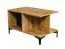 Coffee Table with Drawer Calmuco 04 | Oak Craft Gold & Black | Metal Legs | 51.5 x 90 x 50 cm | 4 Compartments
