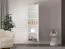 Elegant display cabinet with soft-close system Breckenridge 02, color: white, comfortable and timeless, dimensions: 195 x 55 x 40 cm, with 2 doors and 5 compartments