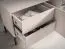 TV cabinet | cashmere | 2 drawers | 3 compartments | push-to-open function | incl. LED lighting | 1 glass door with aluminum frame | 160 x 40 x 59 cm | TV cabinet