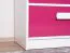 Children's Wardrobe Walter 03 | White & Pink High Gloss | 191 x 80 x 40 cm | Modern Hinged Door
