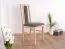 Classic Upholstered Dining Chair | Black Cover | Beech Wood Oak Look | Seat Height 47 cm | Durable Construction